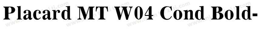 Placard MT W04 Cond Bold字体转换